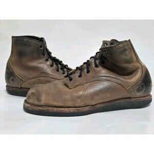 Origin Coronado Boots Mens Size 9 D Brown Leather Cap Toe Vibram Sole Made USA